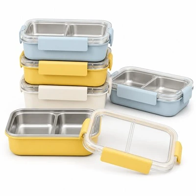 Steel Snack Box with Compartments
